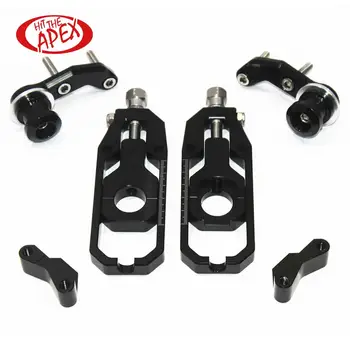 

Chain Tensioner Adjuster with Paddock Bobbins Fit for Kawasaki ninja ZX10R ZX-10R 2008 2009 2010 Motorcycle CNC Aluminum