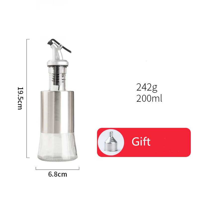 200/300ML Pro Cooking Seasoning Bottle Dispenser Sauce Bottle Kitchen Storage Bottles for Oil and Vinegar Olive bottle Container - Цвет: 14