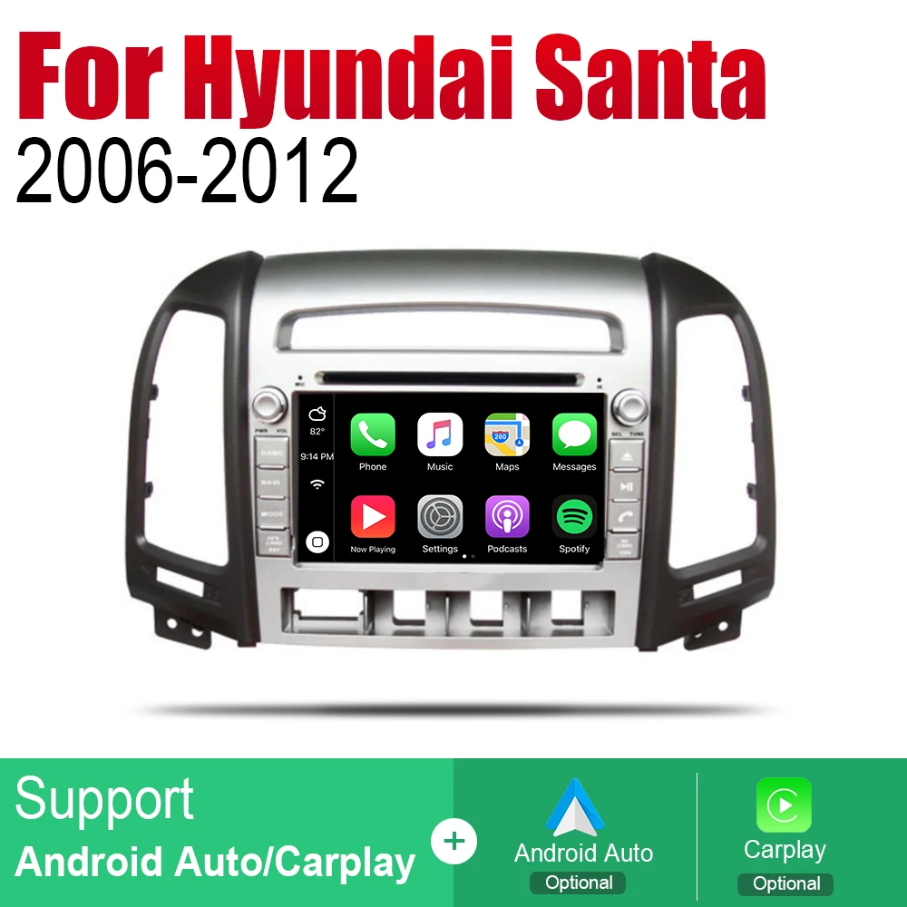 Автомагнитола ZaiXi 2 Din Android DVD для Hyundai Santa Fe 2006 ~ 2012|Мультимедиаплеер авто| |