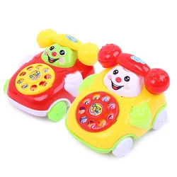 Jouets d'horlogerie, Simulation de téléphone pour bébé, dessin animé, ligne de traction, cadeau, développement de l'intelligence, éducation, jouets à remonter pour enfants 