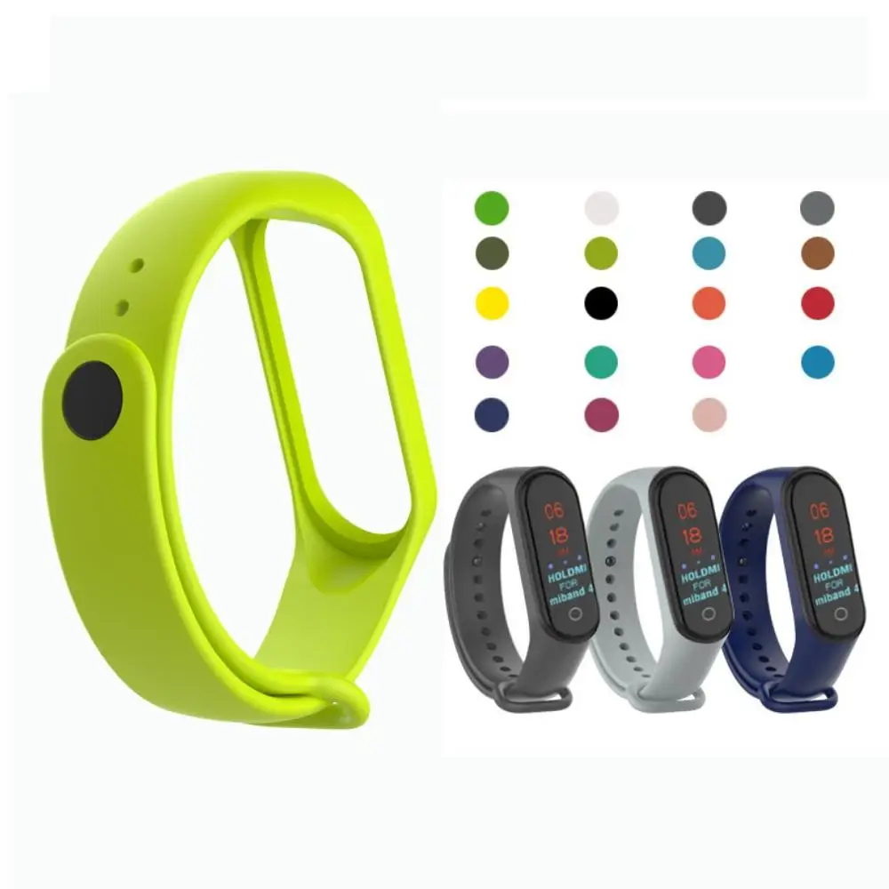 Fashion For Xiaomi Mi Band 4 / 3 Replacement Strap Sport Silicone Strap Wristband Bracelet Two-Tone Replacement Strap