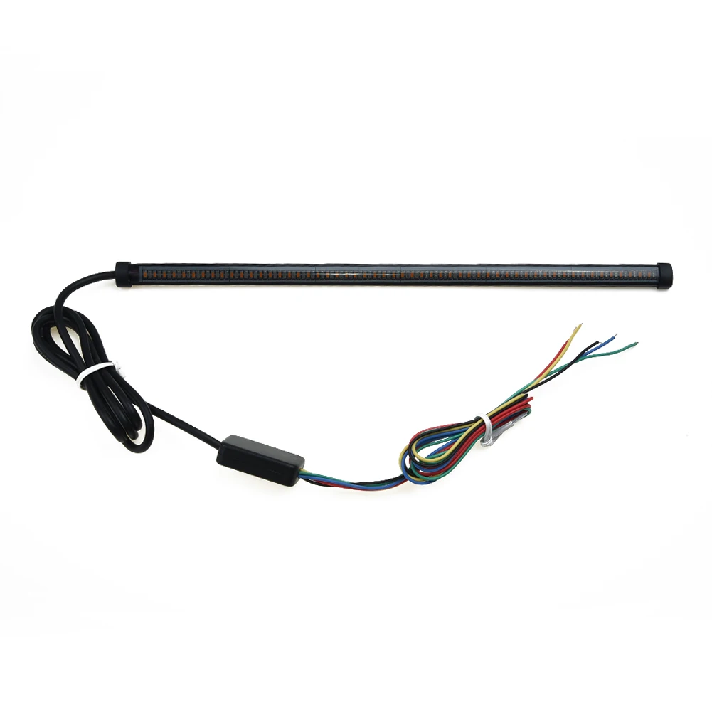 

1pc Motorcycle Sequential Switchback Flowing 12-24V 8000K LED Tail Brake Turn Signal Strip Lights Lighting & Lamps