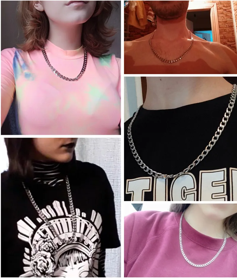 LUXUKISSKIDS Gold Chain Necklace For Men Women 5mm/7mm Stainless Steel Necklaces Set Long Chain For Jewelry Making Wholesale