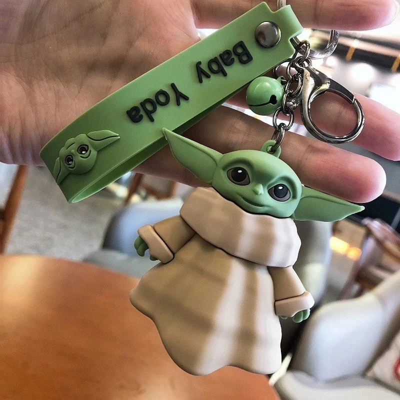 Bajo costo Star Wars Yoda bebé llavero de figura Yoda bebé Cosplay lindo llavero de Yoda figura de dibujos animados bolsa de coche llaveros niños Juguetes oo3KMDE9loR