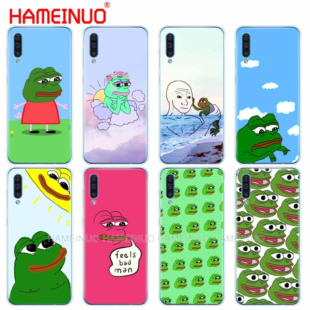 

silicon phone cover case for Samsung Galaxy S10 E PLUS A10 A20 A30 A40 A50 A70 A10E A20E M20 cover Cute Frog Meme Animal funny