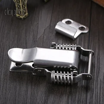 

dophee 1pc Cabinet Lock Box Hasp Case Iron Spring Latch Catch 90*46mm Toggle Locks For Drawer Gate Door Furniture Hardware
