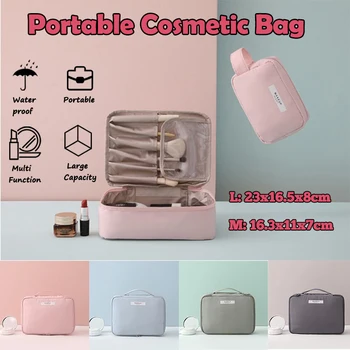 

Women Travel Portable Cosmetic Bag Organizer Case Makeup Make Up Wash Pouch Multifunction Storage Toiletry Bags with Zipper