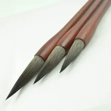 Кисть для каллиграфии, 3 шт., мышь, усы, кисть для письма, серый хвост белки, кисть для рисования волос, ручка, китайская кисть для рисования