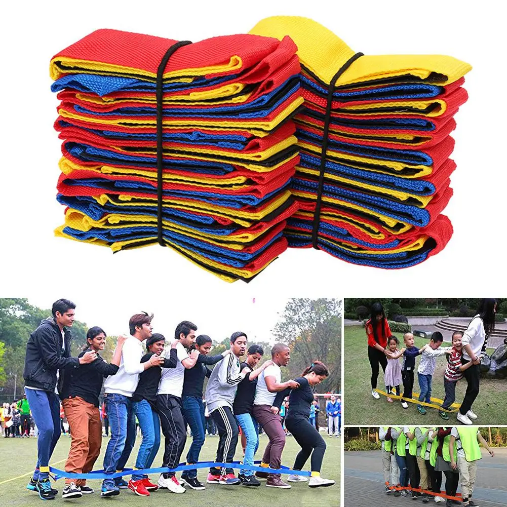 

5/10 Legged Walker Race Bands Outdoor Game Race Band Team Party Training Strap For Children Adult Supplies