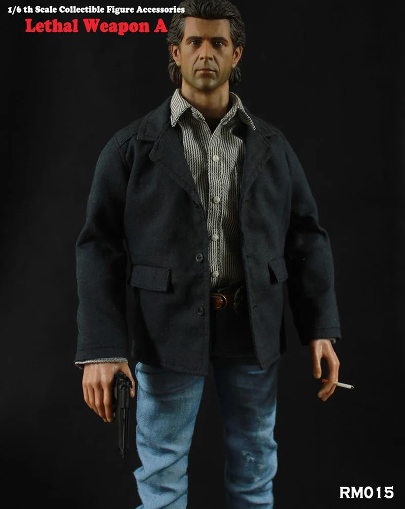 1/6 Коллекционная RM015 летальное оружие Мел коламсиль джард Гибсон голова и комплект одежды модель для 12 ''мужского тела без шеи
