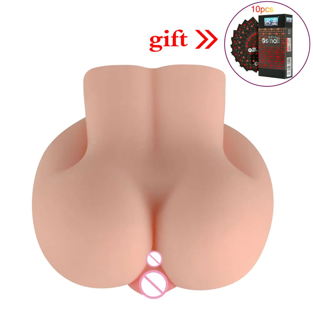 Big-Ass-Male-Masturbator-Cup-Mini-Entity-Silicone-Male-Mold-Double-Hole-Yin-Adult-Sex-Toys