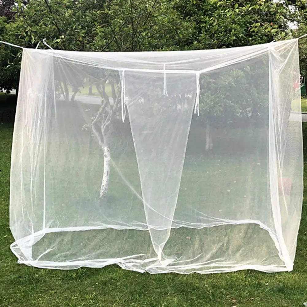 Luxury Mosquito Net Bed Square Netting Curtain For Canopy Camping Screen House Bunk Finest Holes Mesh 380 | Спорт и развлечения