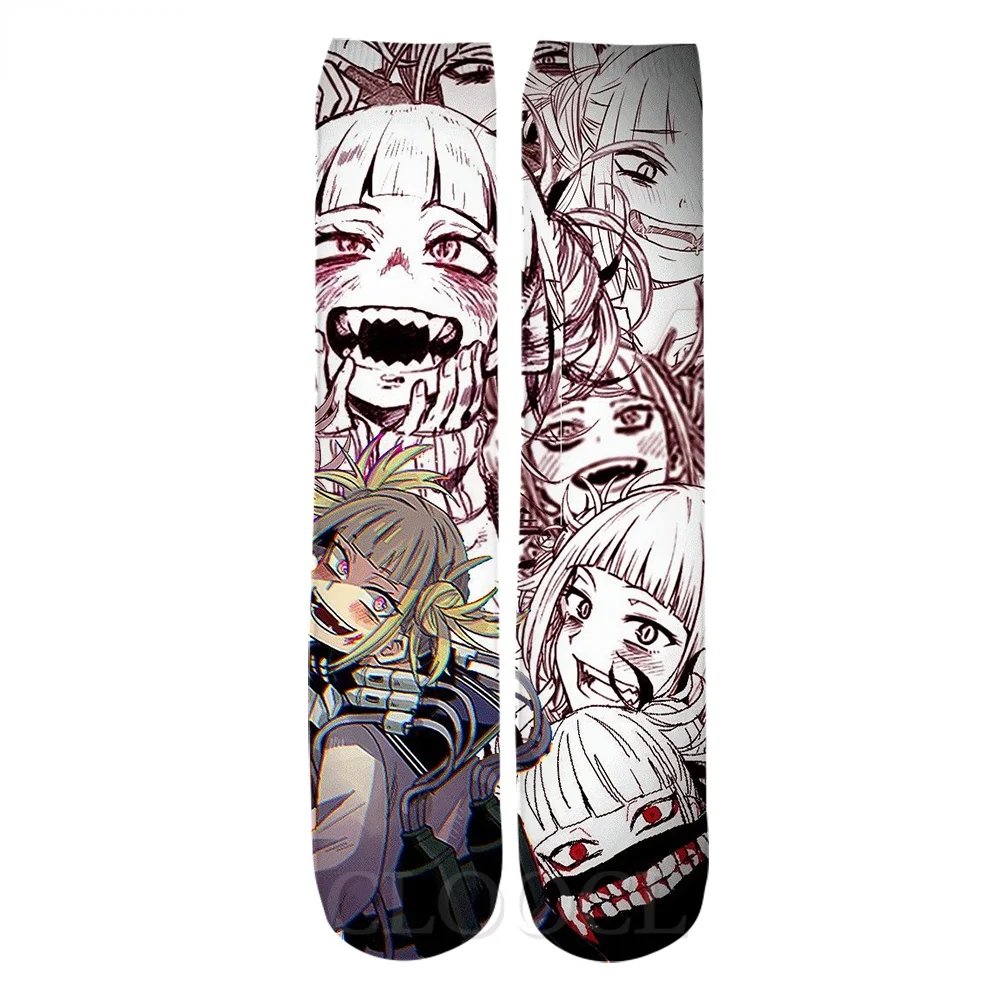 CLOOCL New Style Men Socks Anime My Hero Academia 3D Printed Unisex Middle Tube Sock Hip-hop Street Clothing Straight Socks фигурка abystyle my hero academia tsuyu asui abyfig011