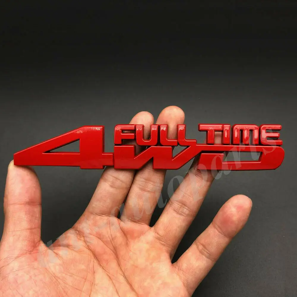 

Metal Red 4WD FULL TIME 4X4 Car Fender Trunk Emblem Badge Decals Sticker