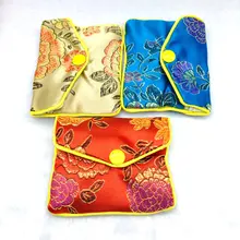 12 шт цветные мешочки для хранения ювелирных изделий, шелковые китайские традиционные сумочки, сумочки, подарки, драгоценности, Органайзер