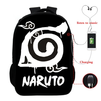 

Naruto multi-function USB charging backpack laptop backpack suitable for youth school backpack 16 inch bag