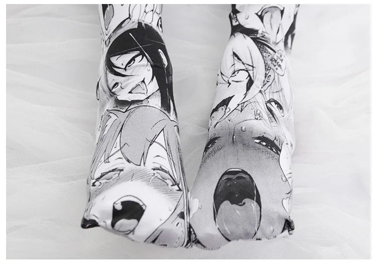 Prowow Anime Cosplay Printed Stockings Lolita Gothic Velvet Overknee Tights Socks Women Girls Long Knee Sexy Costume -Zentai shop online
