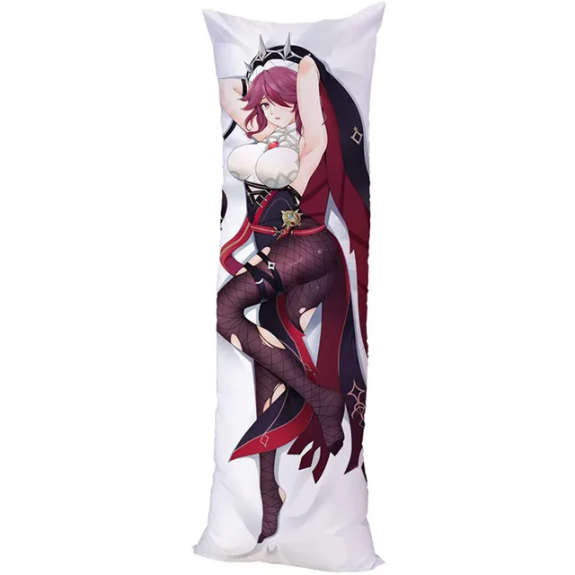Genshin Impact Rosaria Pillowcase,Plush Game Printed Hugging Pillow Case Bedding Soft Toy Sofa Car Decorative For Anime Fans