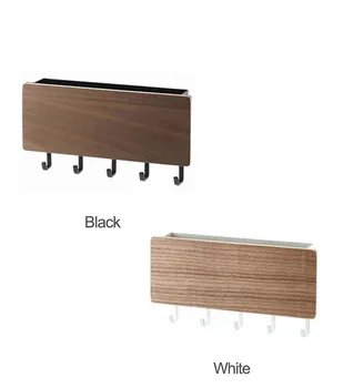 

2020 New Simple Storage Rack Multipurpose Small Household Wall-Mounted Wooden Commodity Shelf Storage Black/White