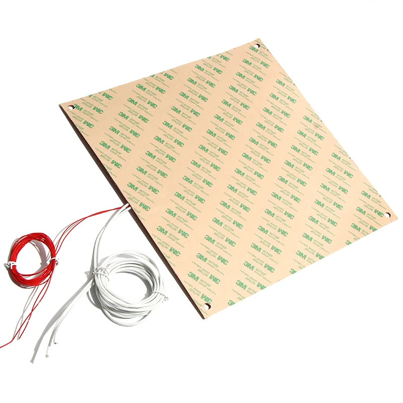 

240W-480W NTC100K Thermistor Silicone Rubber Coated Fiberglass Heating Pad Heatbed 300x100/150/200mm 3D Printer Heater