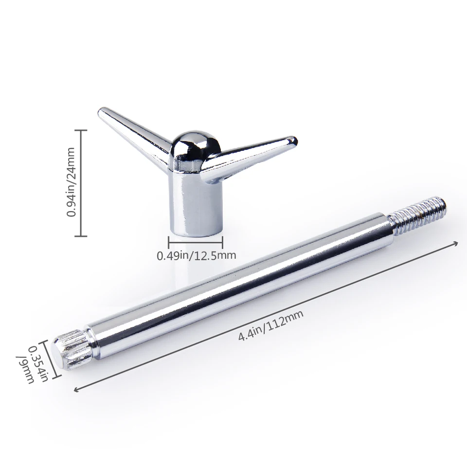 555-50145: Valve Cover T-Bar Wing Nuts | 5 In. Long T-Bars | 1/4 In.-20 Thread | Chrome | Set Of 4 - Foto 1