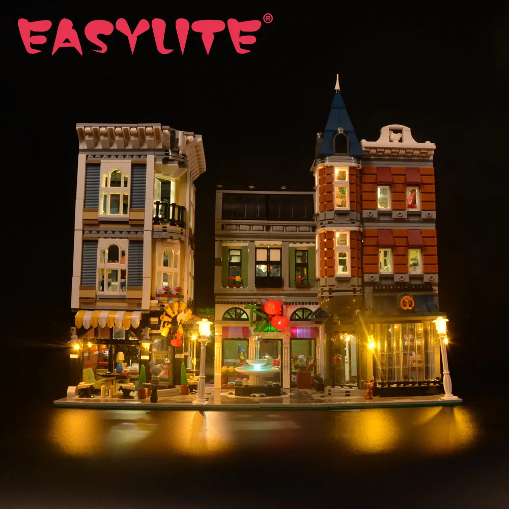 Easylite No Model Led Light Kit Per Creator Expert 10255 The Assembly Square Brick Set Street View City Building Block
