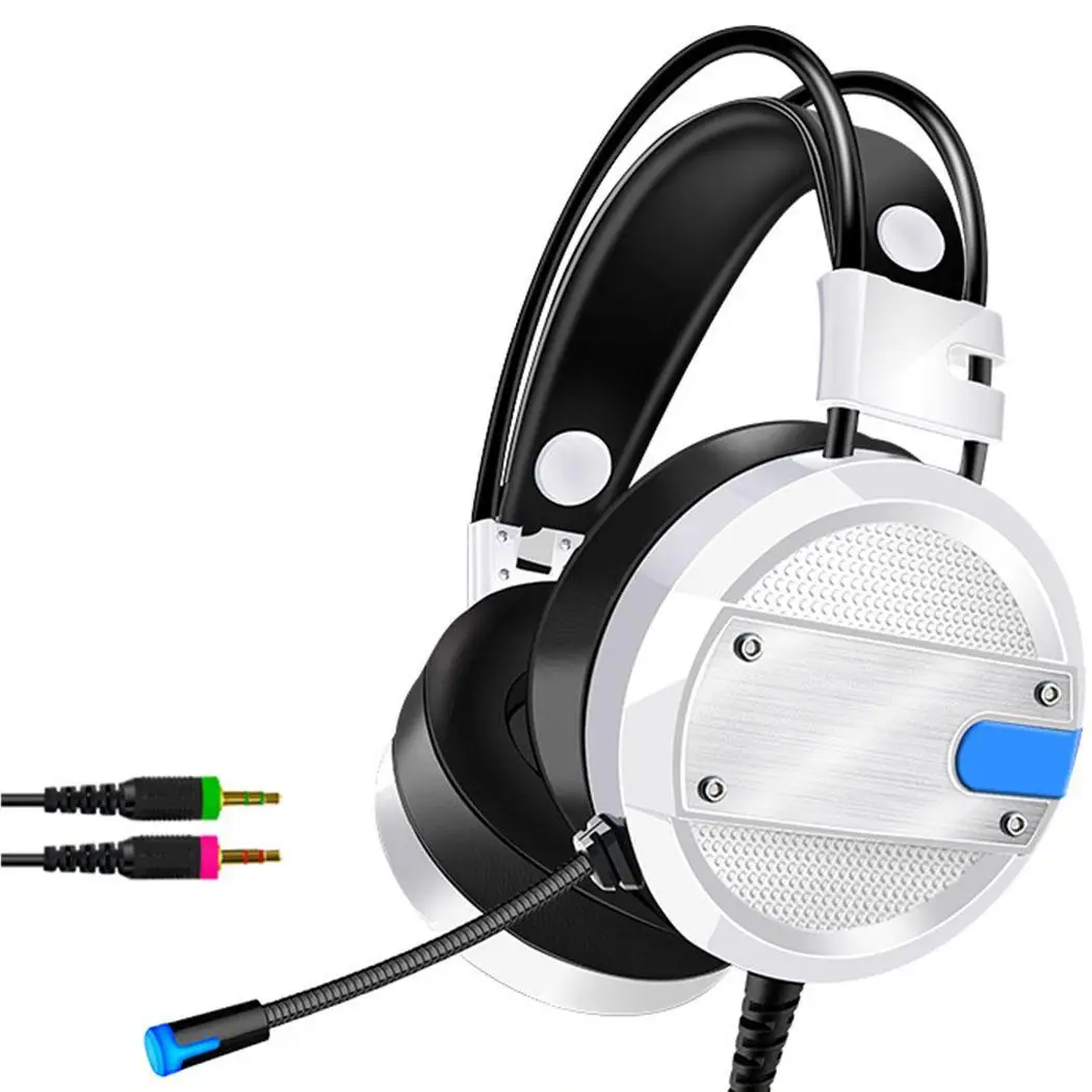Gaming Headset A60 Subwoofer Headset Noise Reduction 32 20-20000Hz Wired 3.5mm Headphones 2.2m PC 100dB/mW 50mm