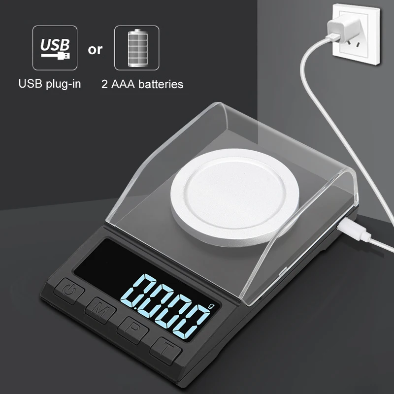 Includes AAA Batteries Digital Milligram Scale Professional Digital Jewelry Scale Mini .001 Precision Jewelry Scale 10g Capacity 