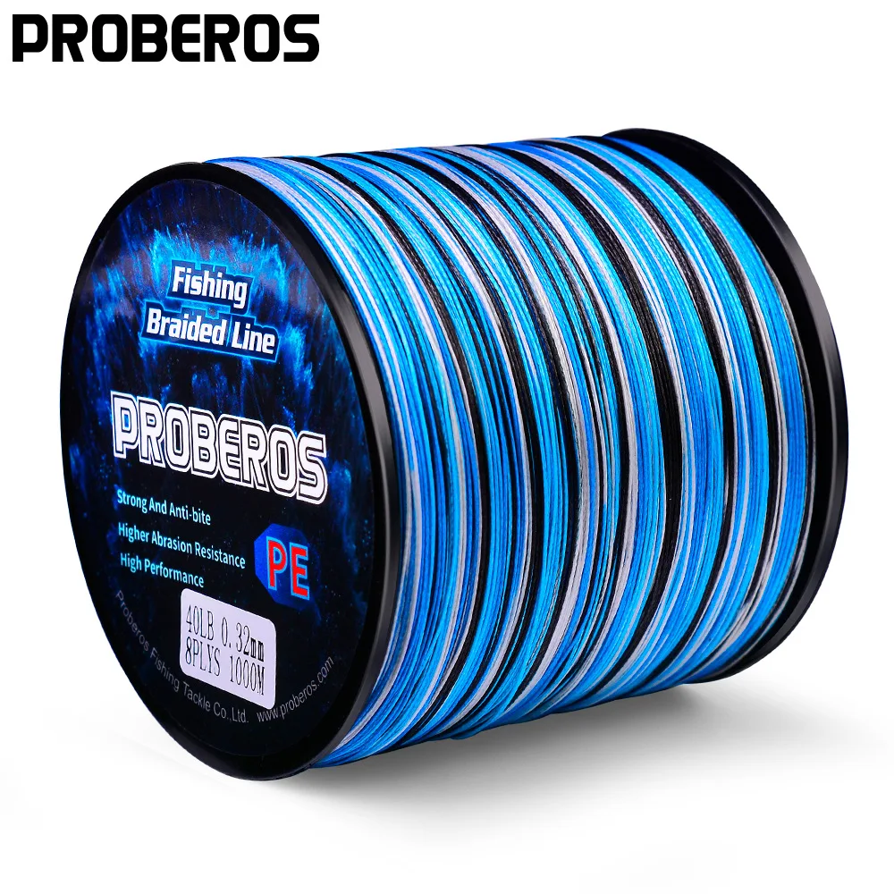 PROBERO 4&8 Braids Fishing Line 300-500-1000M Multifilament Weaves Line 10LB-100LB Wired PE for Bass Pike Fishing Tackle fishing line,fishing tackle