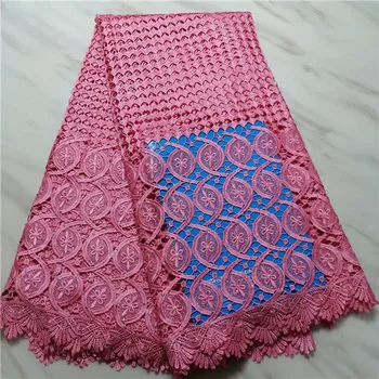 

Hot Selling African French Water Soluble Guipure Lace Fabric High Quality Nigerian Guipure Cord Lace Fabric For Wedding