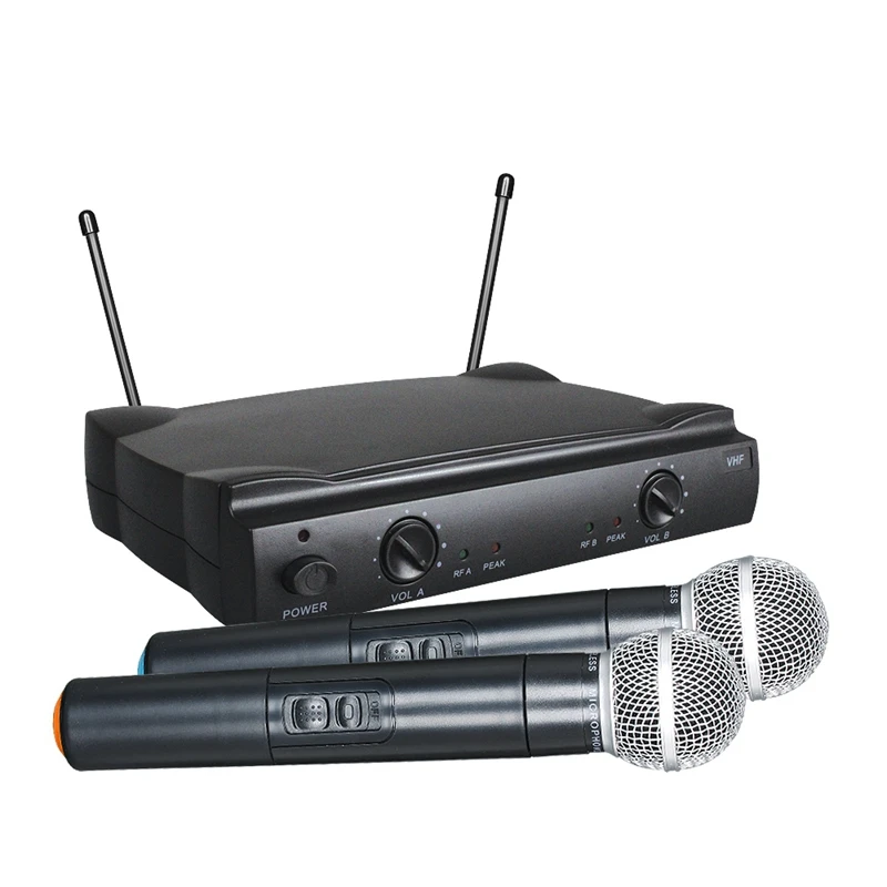 Профессиональный беспроводной микрофон 2 ручной передатчик поясной комплект Гарнитура микрофон Beltpack VHF беспроводной Minifone U-101 EU разъем