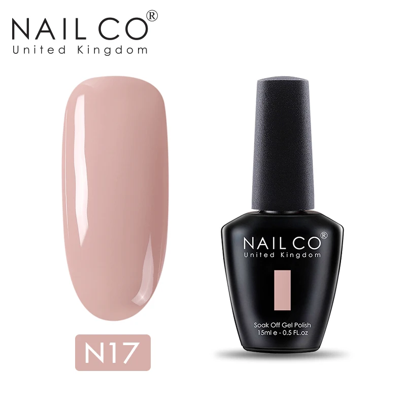 NAILCO замочить УФ-гель для ногтей вылечивается с светодиодный лампой Блеск Гель-лак для ногтей lakiery hybrydowe гель для ногтей 15 мл Лак гибрид - Цвет: N17