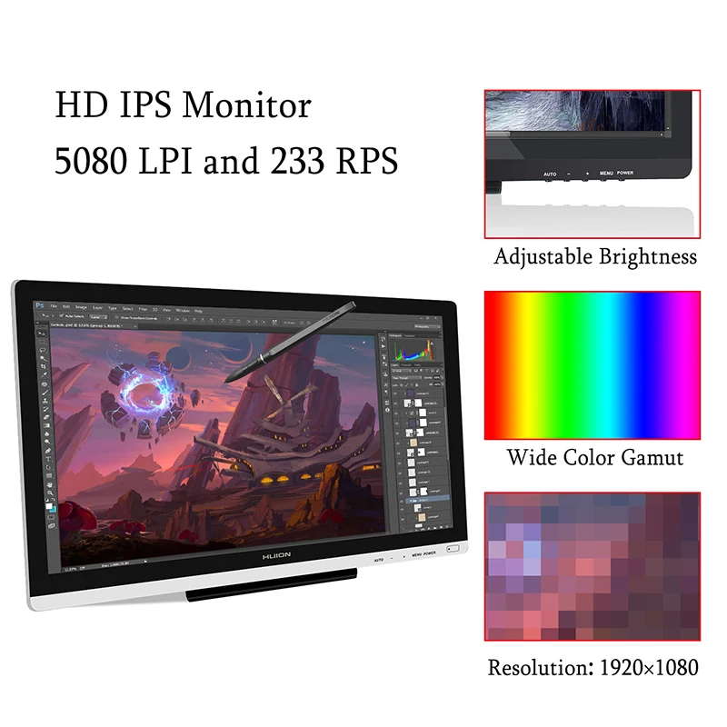 Huion GT 220 V2 21 5 "ручка планшет монитор Цифровой Рисование сенсорный экран