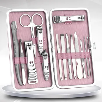 

18pcs/set Nail Clipper Manicure Tool Set Nail Clipper Beauty Set Portable Travel Hygiene Kit Nail Cutter Tool Set G1217