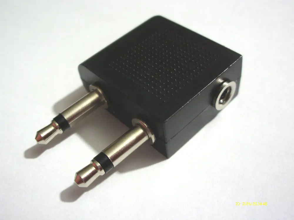 1000pcs Airplane headphone 3 5mm Stereo Headphone Earphone Socket Adapter connector NEW