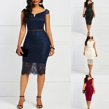 Robe Sexy en dentelle, ajourée, dos nu, élégante, soirée, Chic, rétro, noir, blanc, robes en dentelle, nouvelle collection 2021