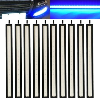 

Mayitr 10pcs Ice Blue 28 LED Day-time Running Fog Light Strips 12V Waterproof Car Lamps For SUV Vans Trucks Boat