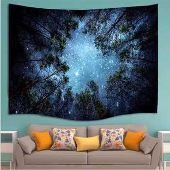 

Europe and the United States stars, sun and moon bedside bedroom wall cloth tablecloth background cloth hanging picture