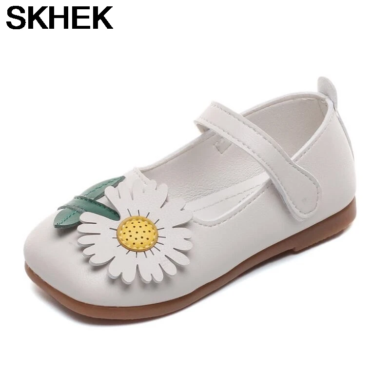 Princess Girls Leather Shoes Soft Sweet Cute Children's Dress Shoes Flower Leaf Kids Shoes 2021