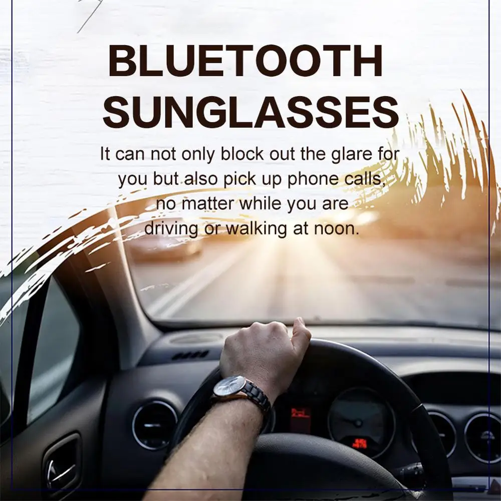 Умные bluetooth наушники с костной проводимостью спортивные защитой от солнца очки