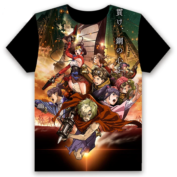 Модная футболка аниме Koutetsujou No Kabaneri Ikoma mumei Косплей короткий рукав топы унисекс Повседневная Черная футболка Летняя забавная рубашка - Цвет: 1