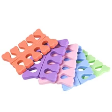 2pcs 소프트 폼 스폰지 네일 젤 폴란드어 아트 발가락 구분 기호 페디큐어 도구 손가락 분배기 심장 모양 핑크 색상 페디큐어 도구(China)