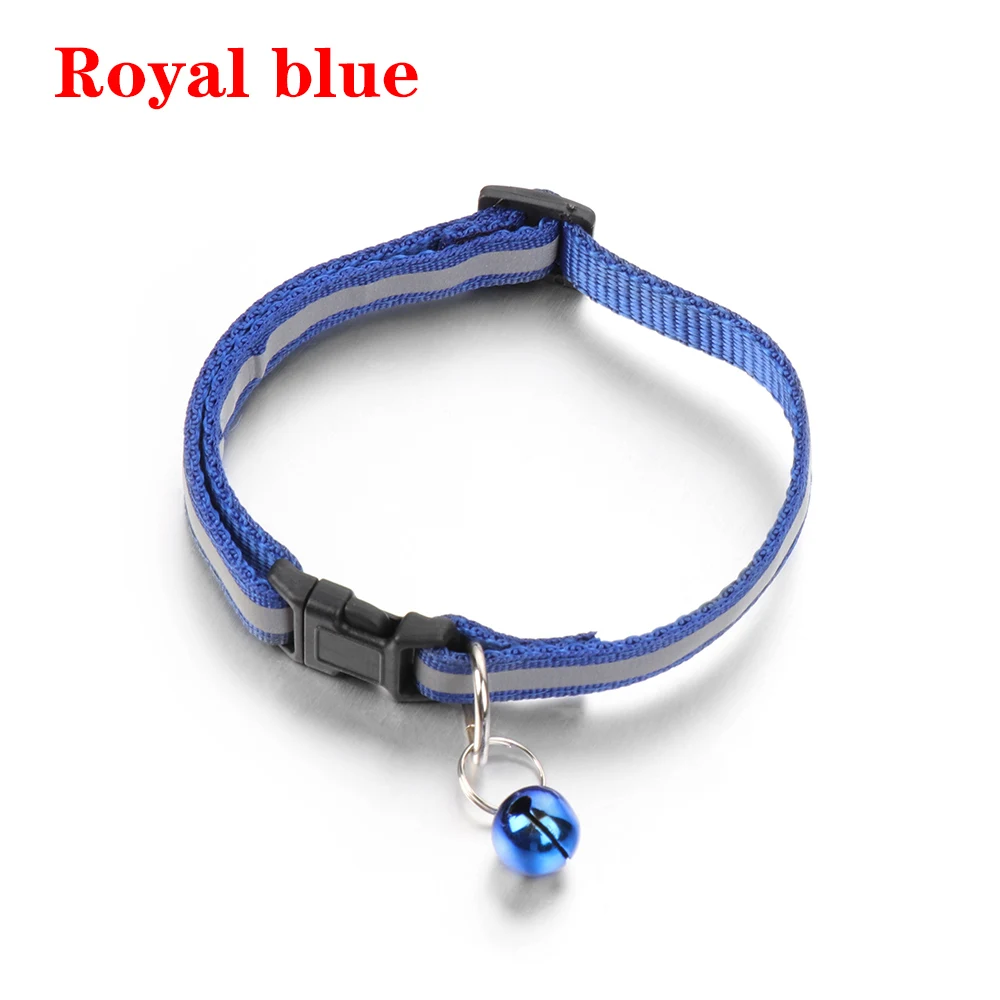 royal blue Регулируемый Светоотражающий ошейник для кошек и собак, ожерелье, мигающий свет, нейлон, ночная безопасность, ошеники товары для животных, аксессуары для кошек - Цвет: royal blue