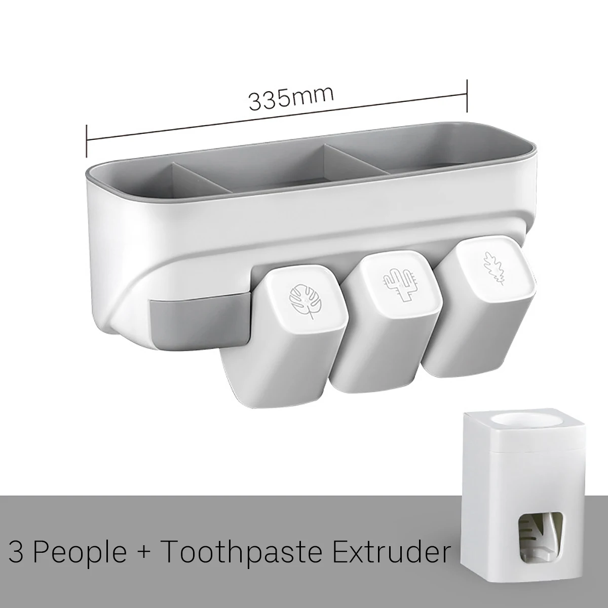 Toothbrush Toothbrush Holder Toothpaste Shaver Shelf Storage Rack Bathroom Washroom Accessories Set Wall Squeezer Family Set