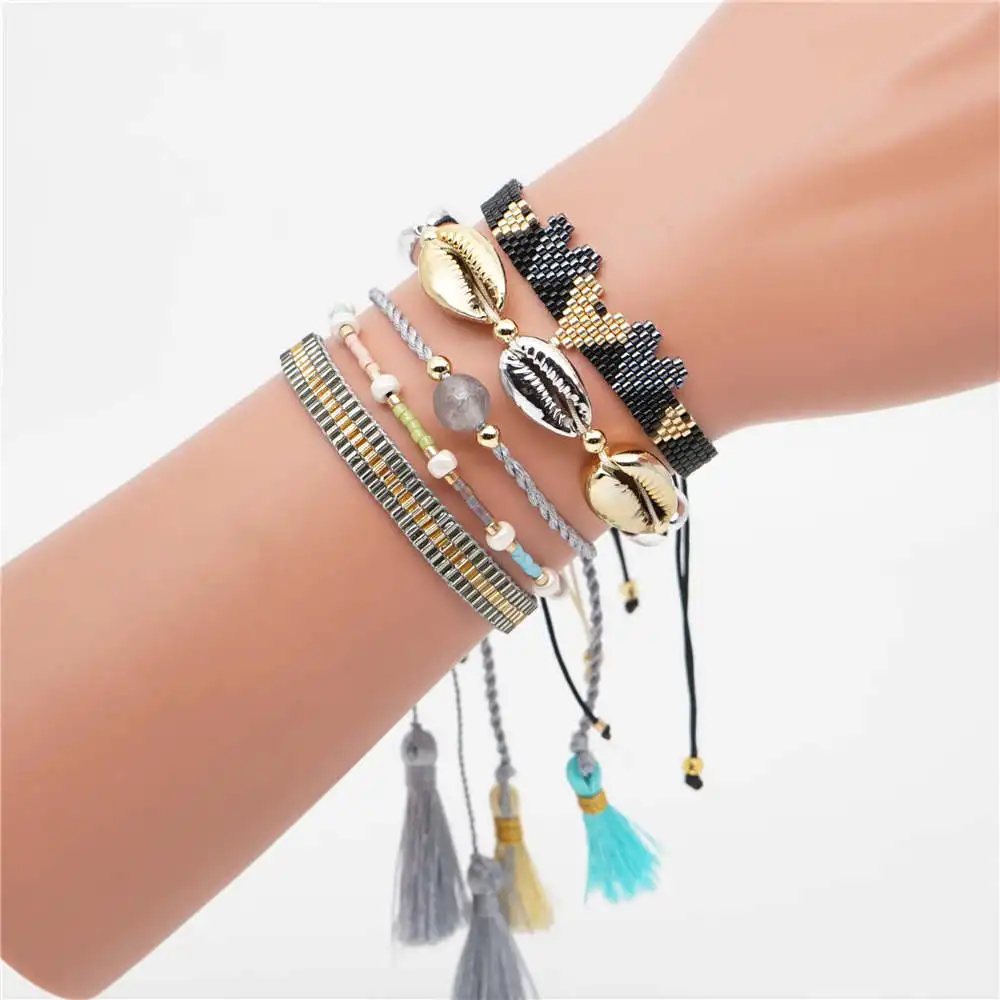 Go2boho MIYUKI Heart браслет женский Pulseras Mujer boho шикарный Miyuki Ювелирное Украшение из перламутровых раковин браслет ручной работы Bileklik Летний пляж