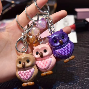 

Cute Owl Keychain Car Accessories Eagle Pendant Men Key chain and women Bags Keychain New Gifts Wholesale K2310