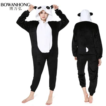 

Flannel Home Services Animal Cartoon One-piece Pajama Red Tears Away from My Eyes and Bend My Panda Men and Women Costume Manufa