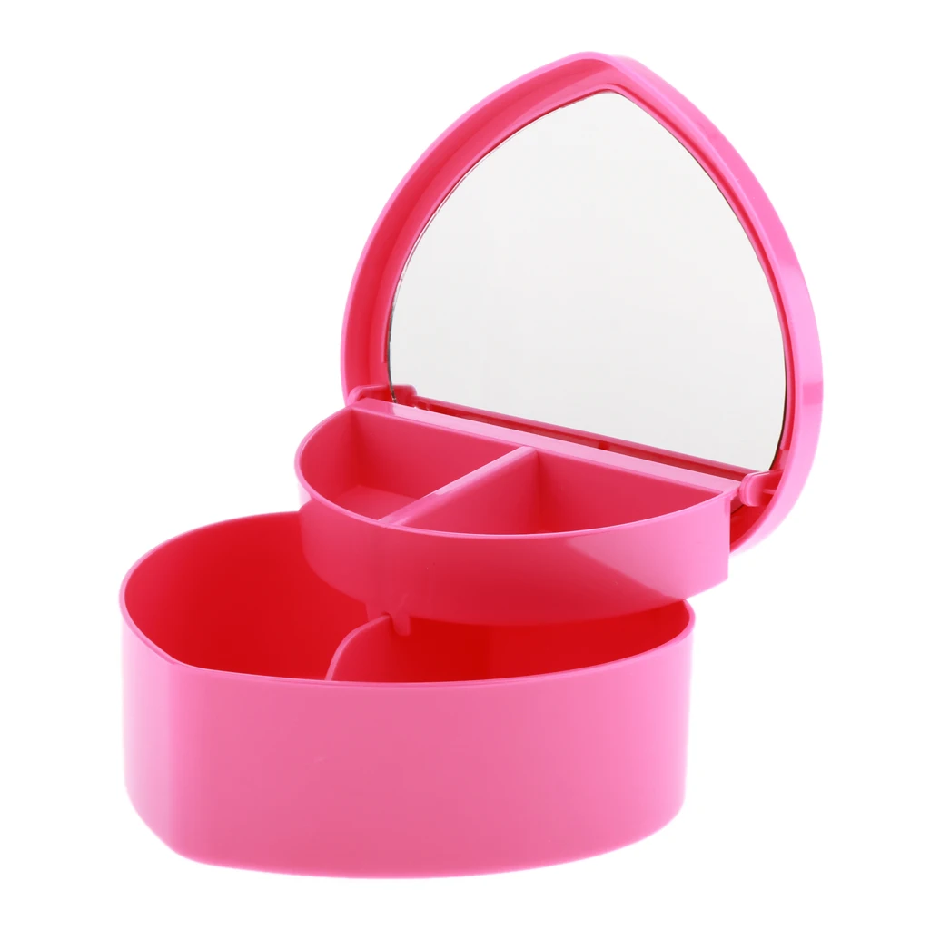 Love Heart Jewelry Box Stirage, Trinket Storage Organizer Case for Women Girls
