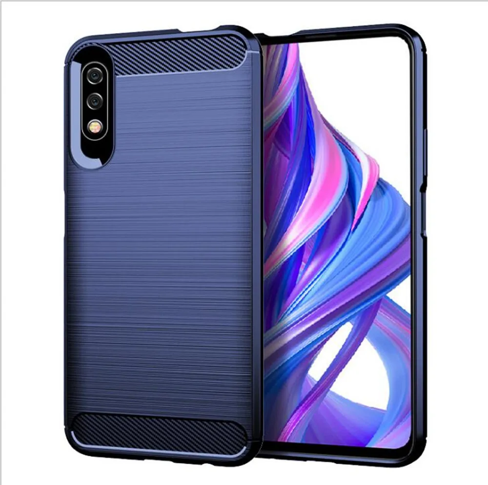 For Huawei Y9s Y 9s Case Carbon Fiber Cover Shockproof Phone Case For Huawei P Smart Pro (Honor 9X Pro) Cover Flex Bumper Shell phone case for huawei