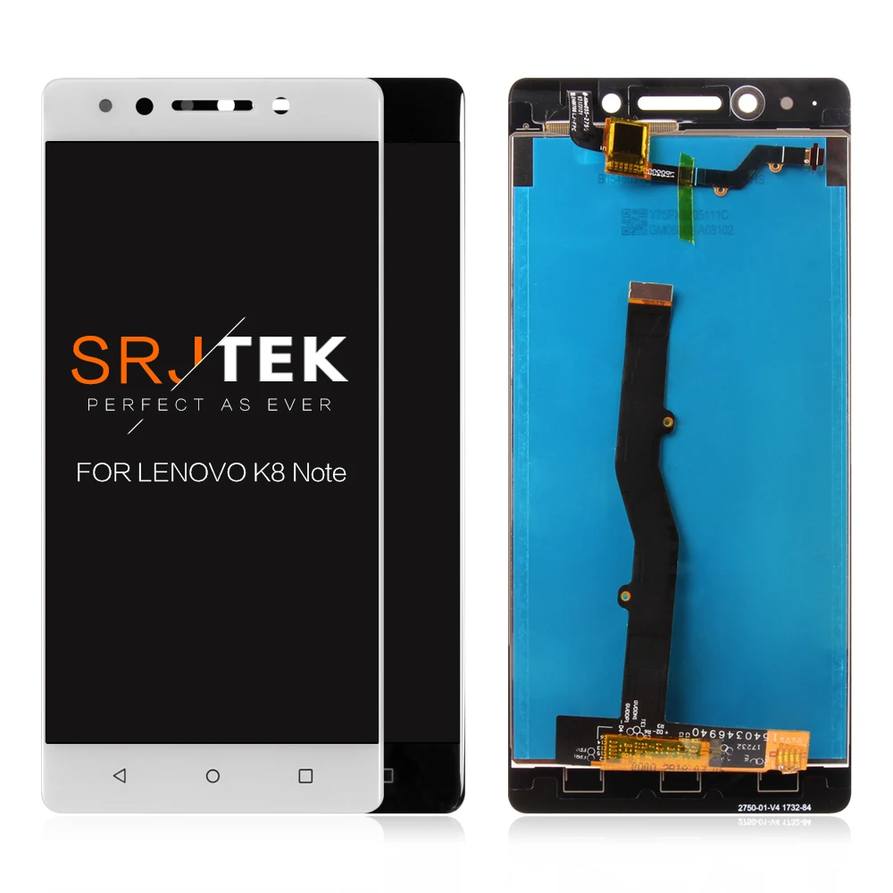 

ЖК-дисплей SRJTEK 5,5 ''для LENOVO K8 Note, сенсорный экран с дигитайзером в сборе для LENOVO K8 Note, сменный ЖК-экран с рамкой